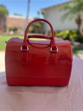 Furla Candy jelly Red Top-Handle Satchel